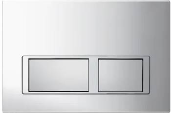 R&T Dual Flush Plate Square Chrome