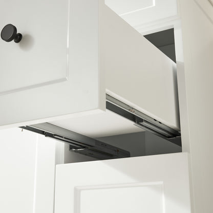 750mm Harrington Floor Vanity PVC Right Side Drawers - Cabinet Only - Matte White