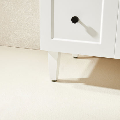 900mm Harrington Floor Vanity PVC Left Side Drawers - Cabinet Only - Matte White