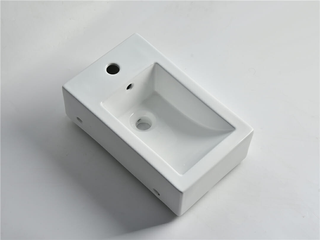 Fine ceramic Gloss White Above Counter/Wall-hung - CLA-387-L  -  460x280x170mm