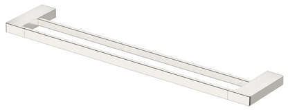 Milos Double Towel Rail - 600mm - Brushed Nickel