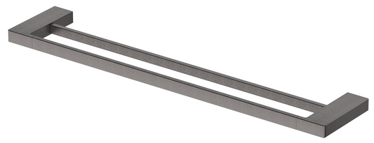 Milos Double Towel Rail - 600mm - Gunmetal