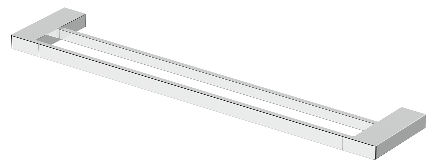 Milos Double Towel Rail - 400mm - Chrome
