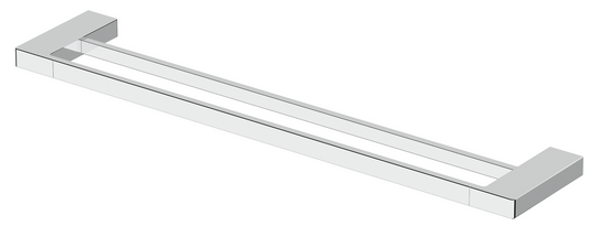 Milos Double Towel Rail - 400mm - Chrome