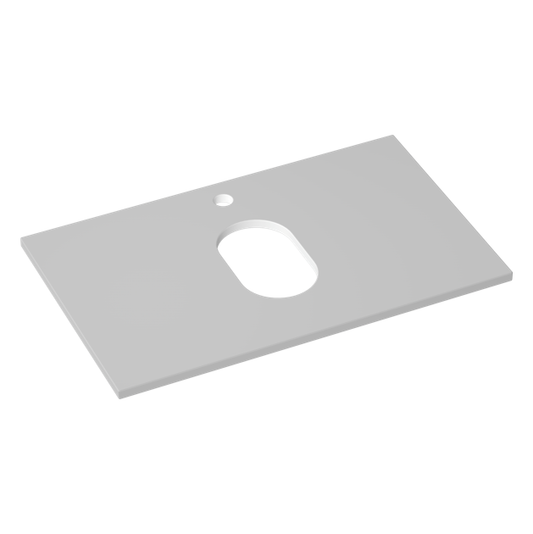 White Cystlized Stone -No Tap Hole suit for square above counter basin using wall mixer