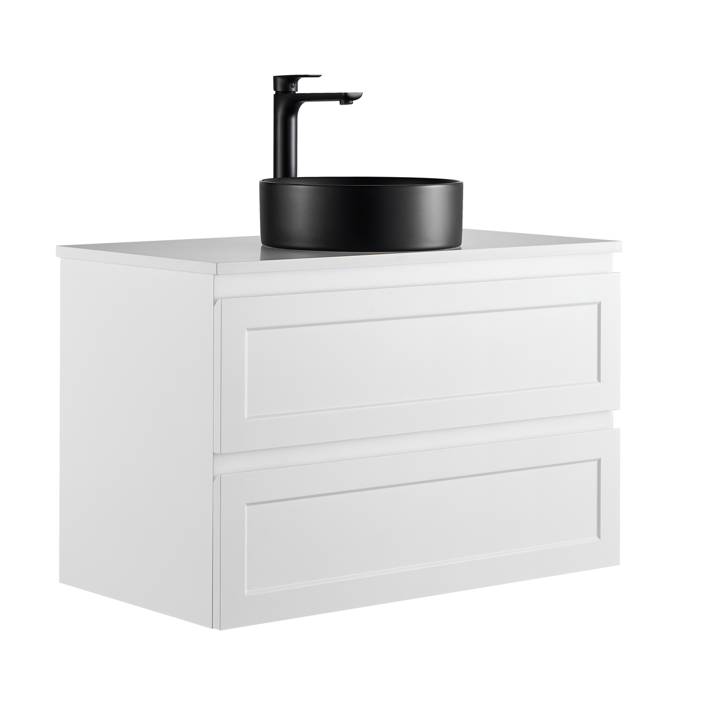 750mm Fremantal Wall Hung Vanity PVC Cabinet Only - Matte White
