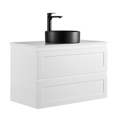 750mm Fremantal Wall Hung Vanity PVC Cabinet Only - Matte White