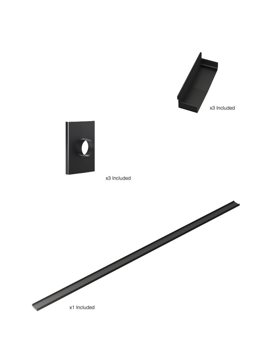 K1 Ezy-3000mm TS / Endcap / 50mm Outlet - Matte Black