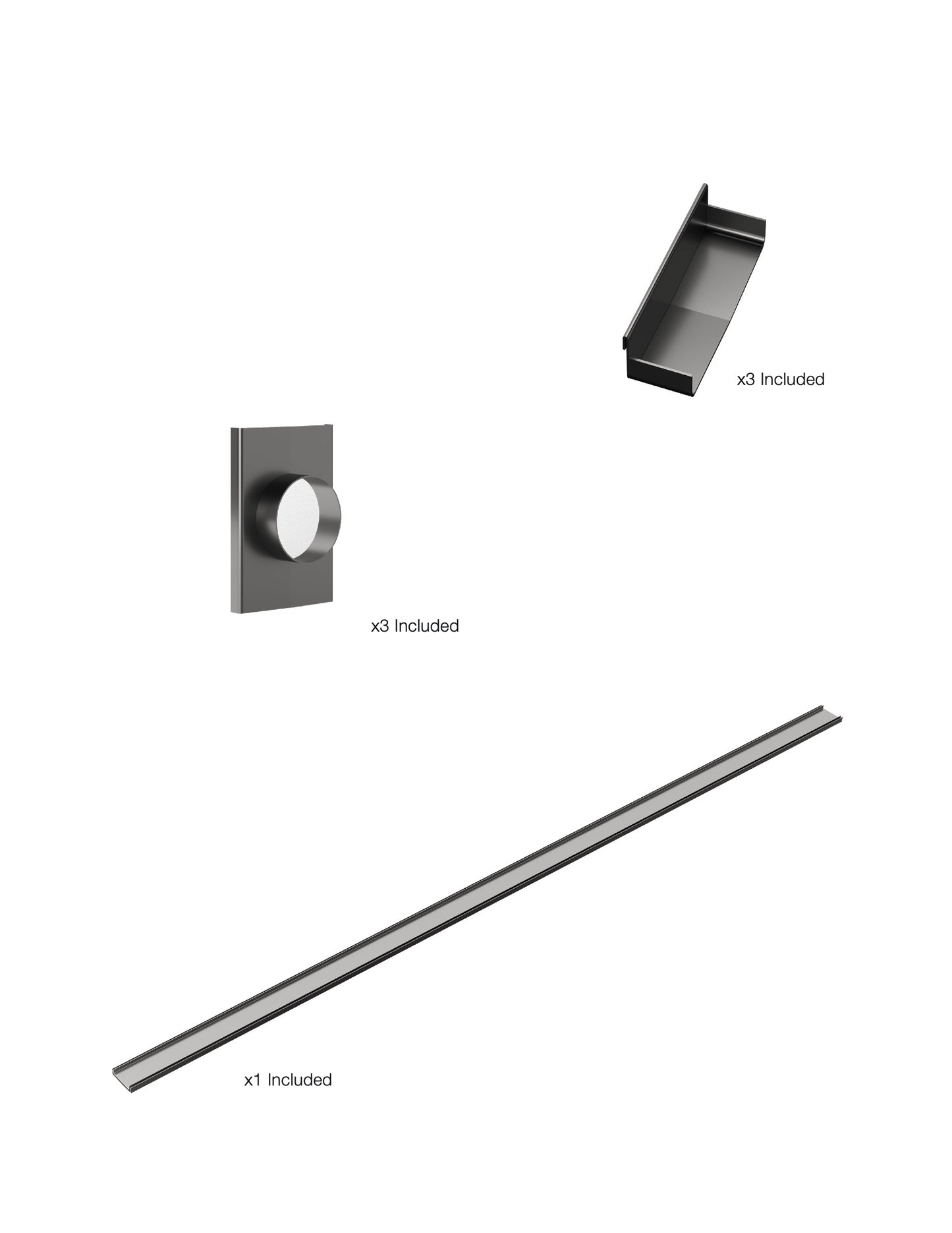 K1 Ezy-3000mm TS / Endcap / 70mm Outlet - Gunmetal