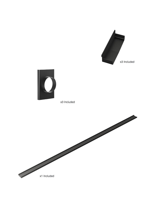 K1 Ezy-3000mm TS / Endcap / 80mm Outlet - Matte Black