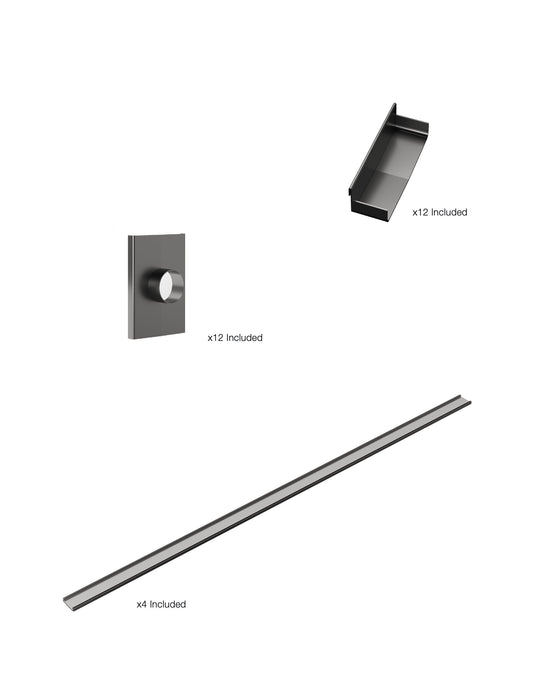 K4 Ezy-3000mm TS / Endcap / 50mm Outlet - Gunmetal