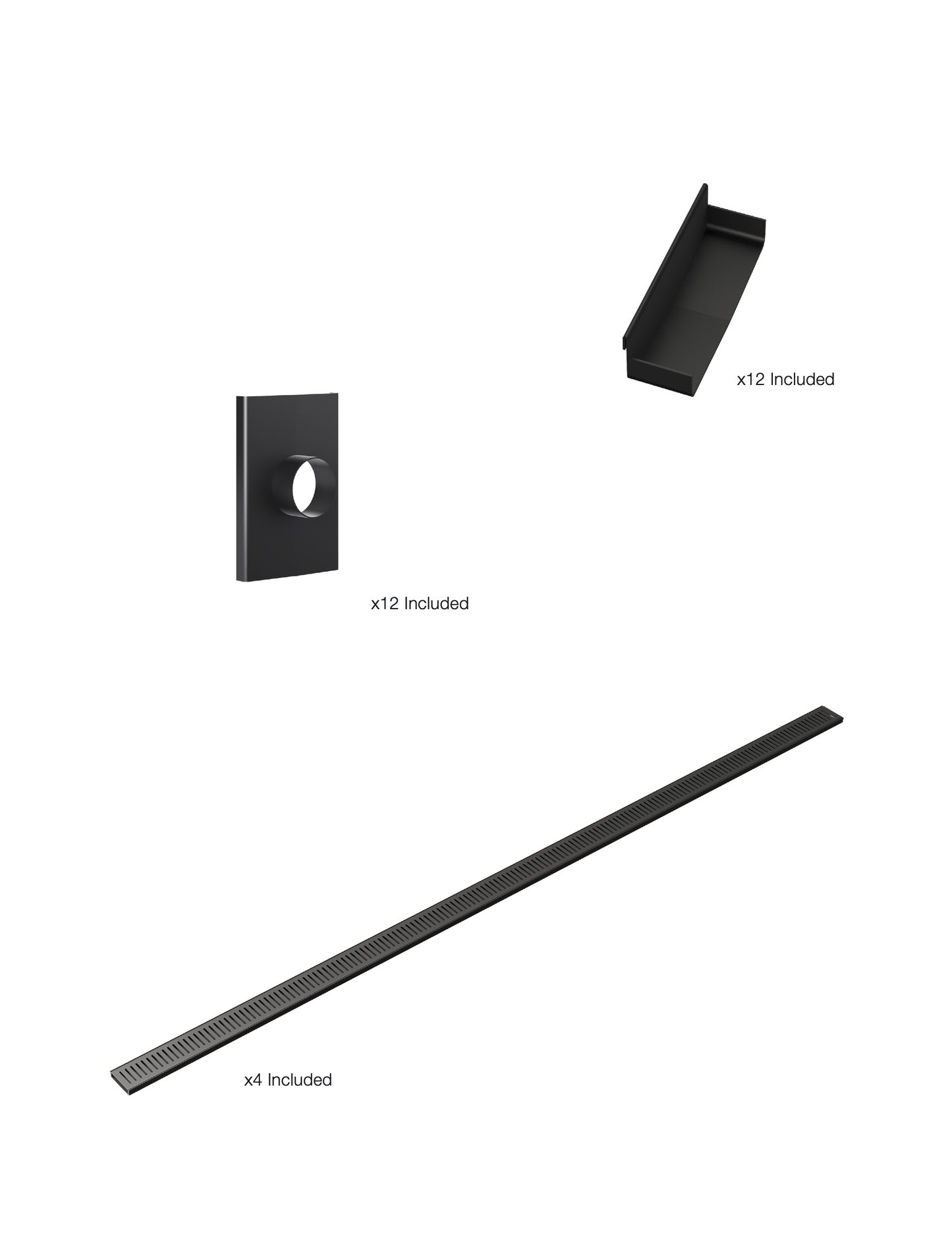 K4 Ezy-3000mm VL / Endcap / 50mm Outlet - Matte Black
