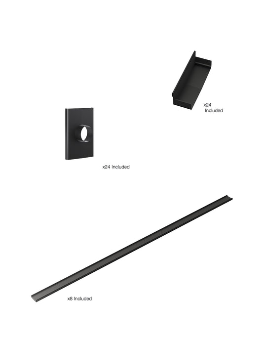 K8 Ezy-3000mm TS / Endcap / 50mm Outlet - Matte Black
