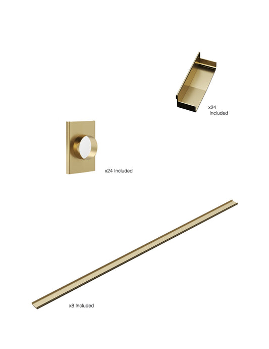 K8 Ezy-3000mm TS / Endcap / 70mm Outlet - Brushed Brass