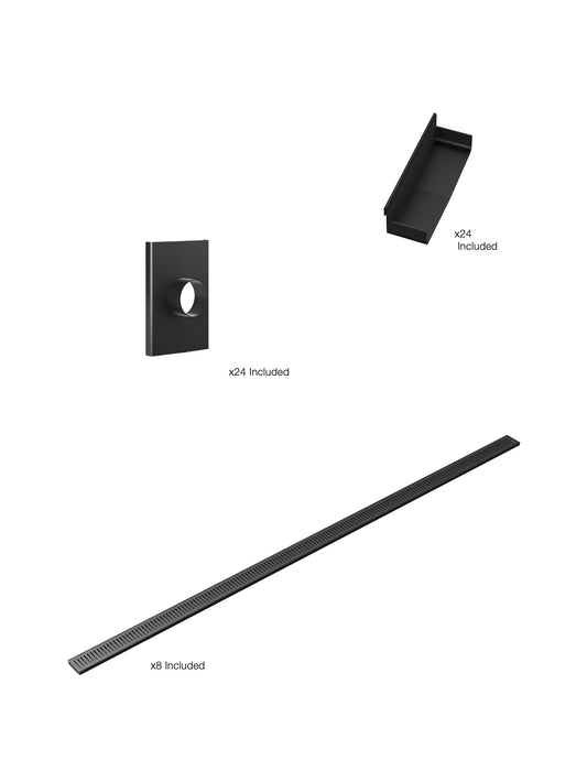 K8 Ezy-3000mm VL / Endcap / 50mm Outlet - Matte Black