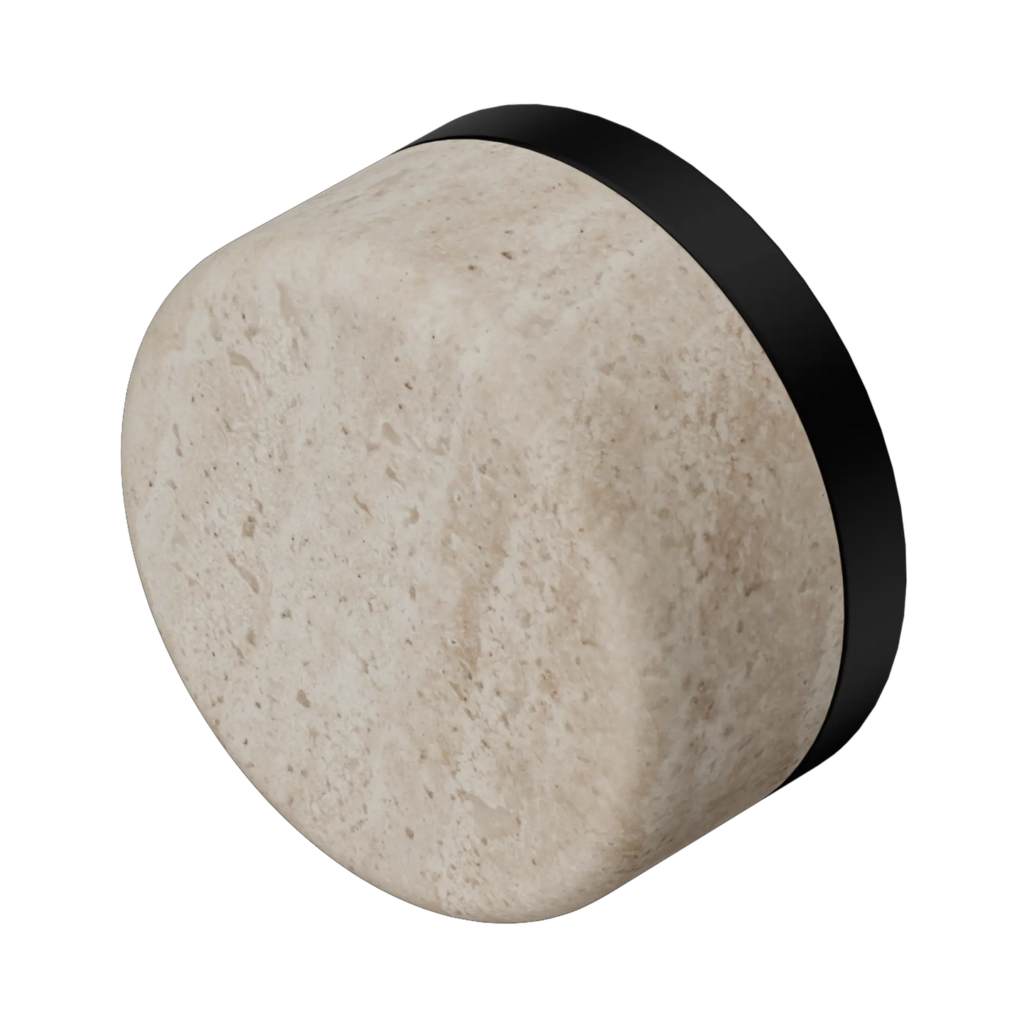 Serenity Rome Travertine Handle Matte Black