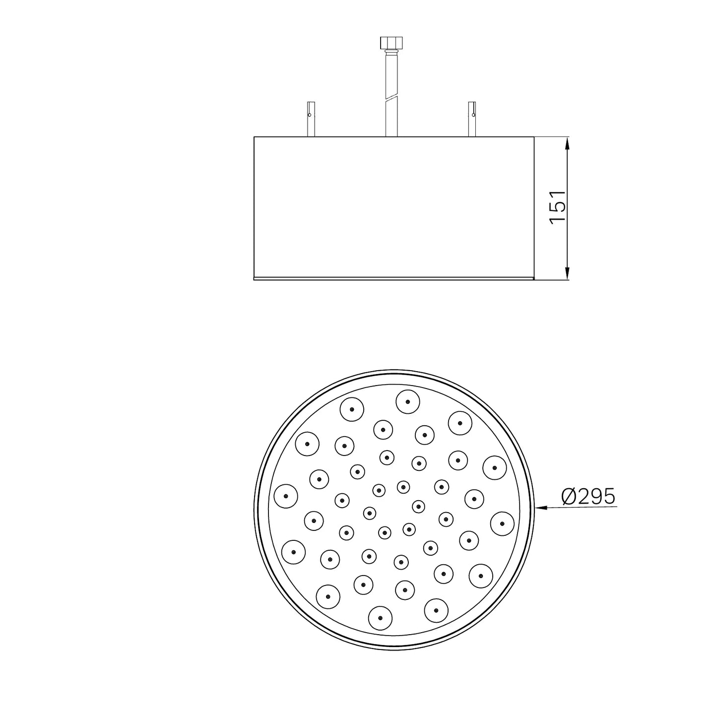 Serenity Ceiling Shower Head Brushed Bronze