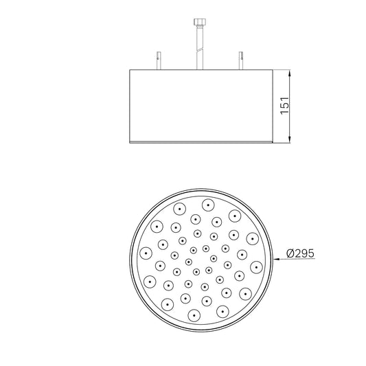 Serenity Ceiling Shower Head Brushed Bronze