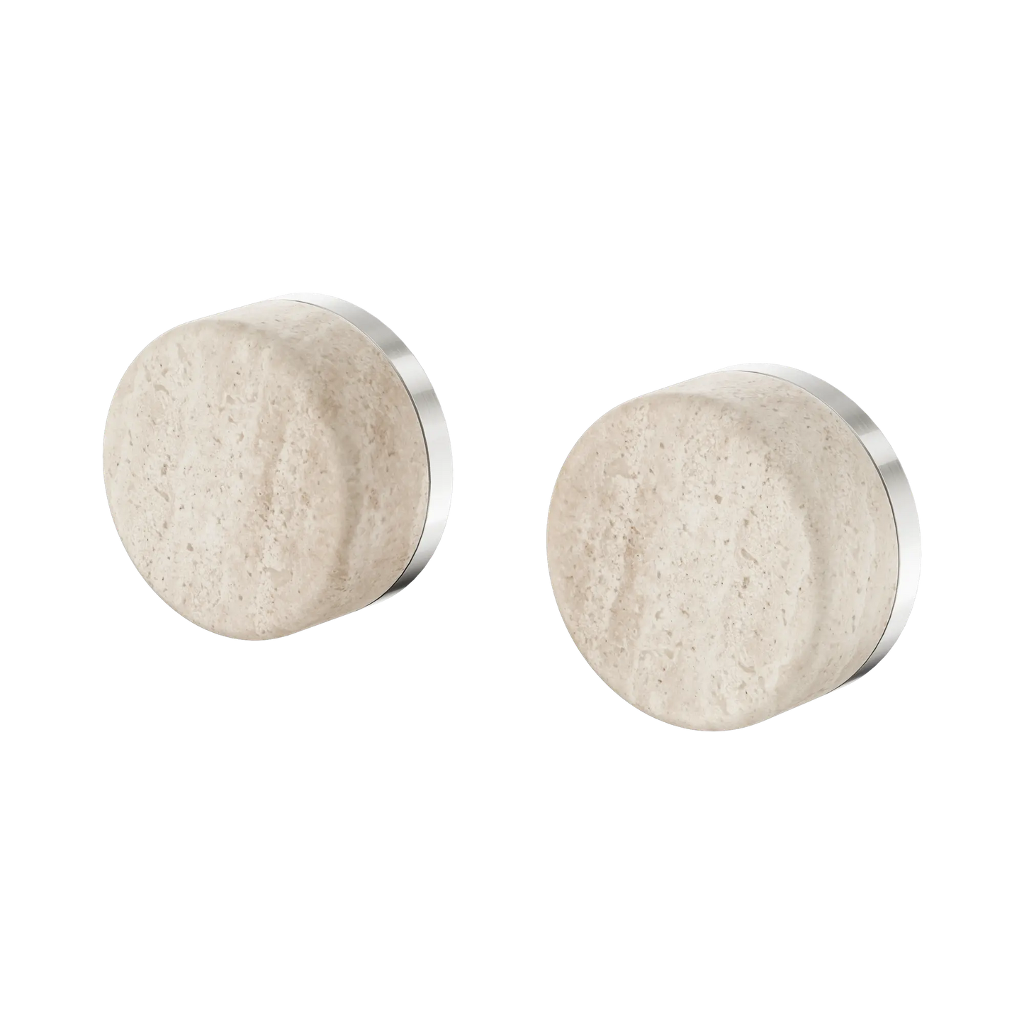 Serenity Wall Top Assembly With Rome Travertine Handle Brushed Nickel