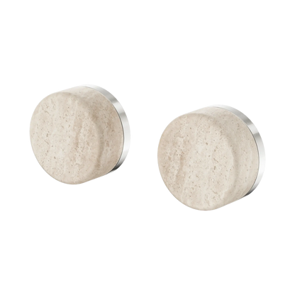 Serenity Wall Top Assembly With Rome Travertine Handle Brushed Nickel