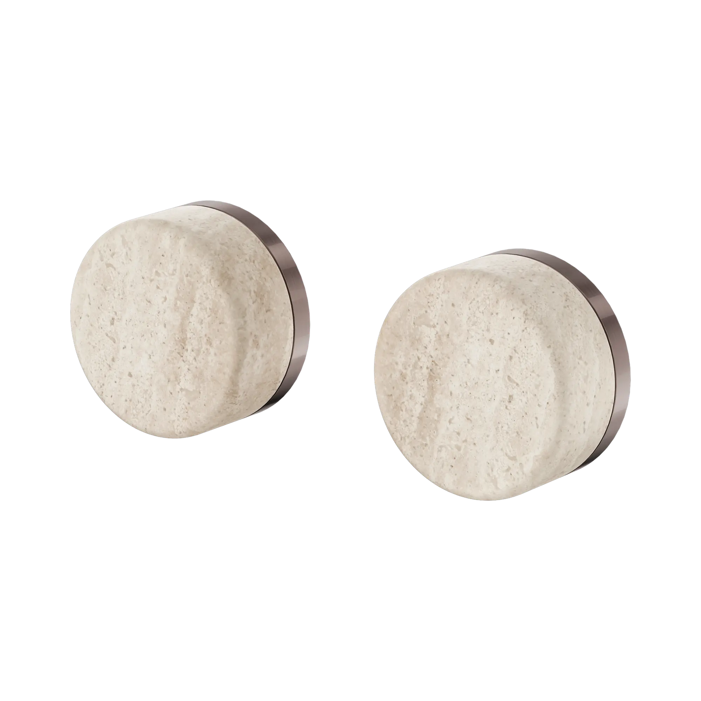 Serenity Wall Top Assembly With Rome Travertine Handle Brushed Bronze