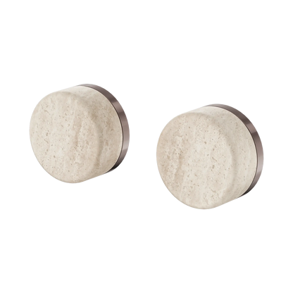 Serenity Wall Top Assembly With Rome Travertine Handle Brushed Bronze