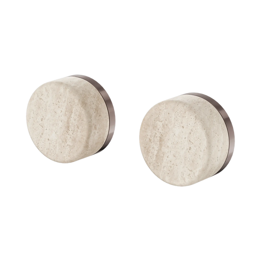 Serenity Wall Top Assembly With Rome Travertine Handle Brushed Bronze
