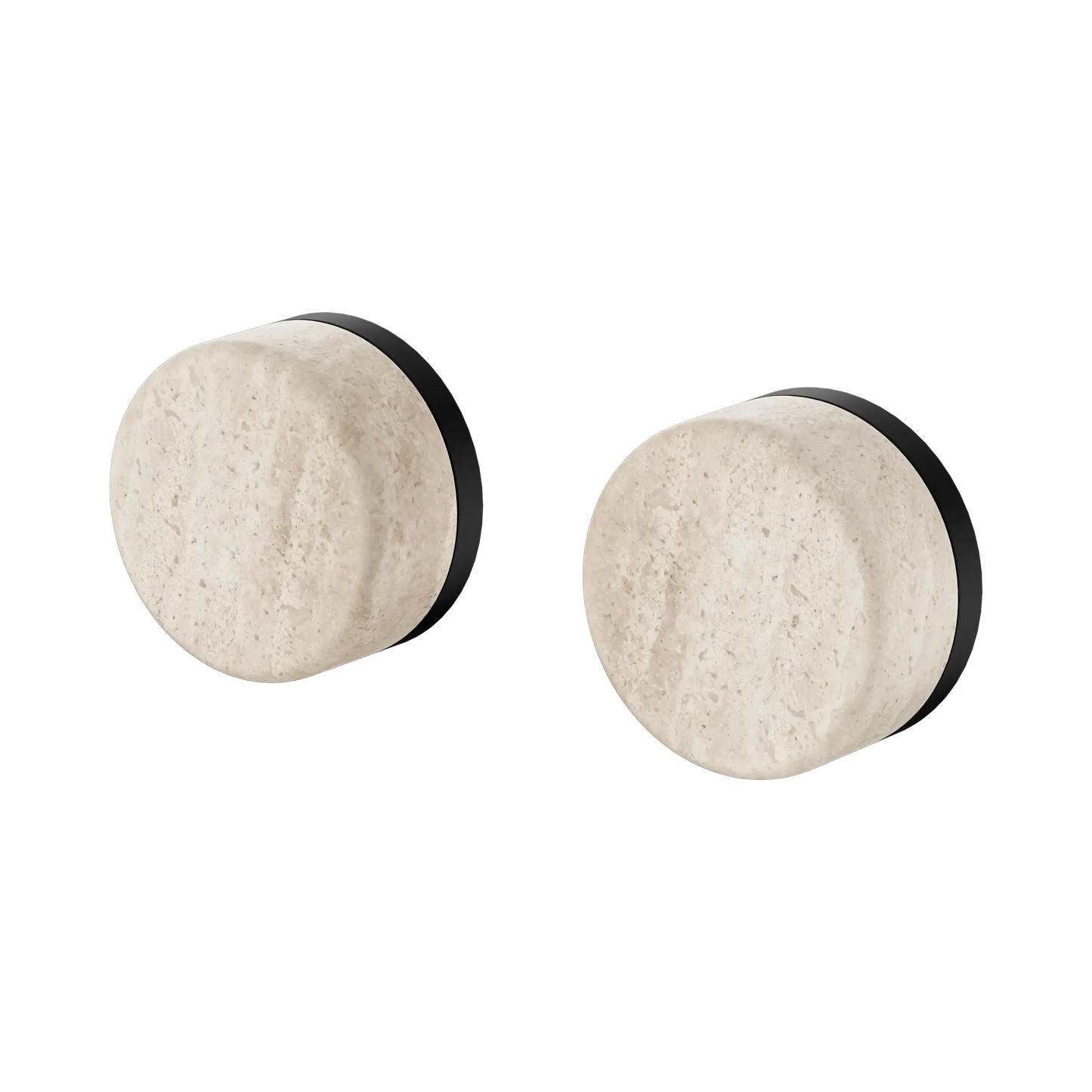 Serenity Wall Top Assembly With Rome Travertine Handle Matte Black