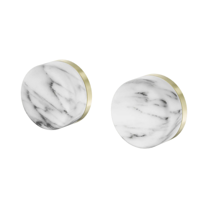 Serenity Wall Top Assembly With Arabescato Corchia Handle Brushed Gold