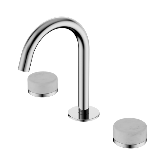Serenity Basin Set Arc Spout With Carrara Handle Chrome