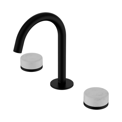 Serenity Basin Set Arc Spout With Carrara Handle Matte Black