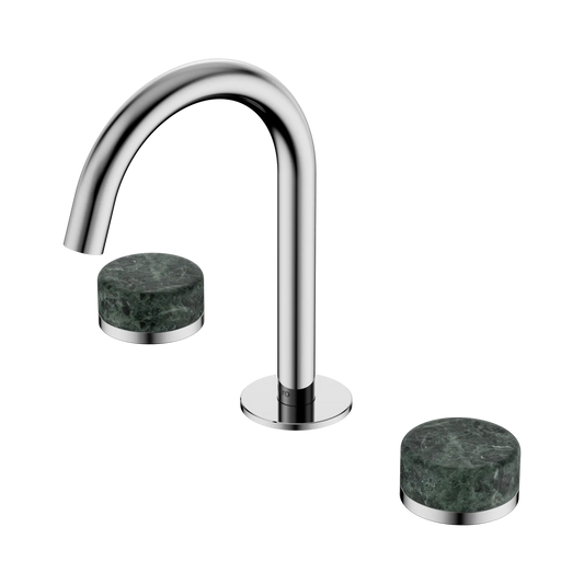 Serenity Basin Set Arc Spout With Verde Alpi Handle Chrome