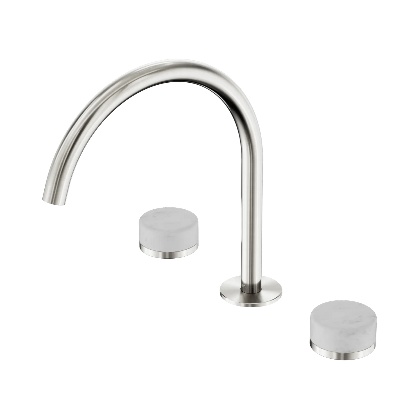 Serenity Bath/Kitchen Set Arc Spout With Carrara Handle Brushed Nickel