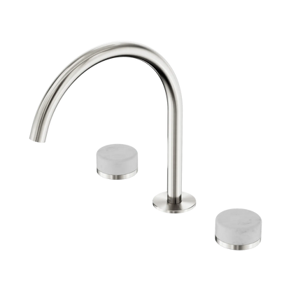 Serenity Bath/Kitchen Set Arc Spout With Carrara Handle Brushed Nickel