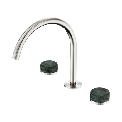 Serenity Bath/Kitchen Set Arc Spout With Verde Alpi Handle Brushed Nickel
