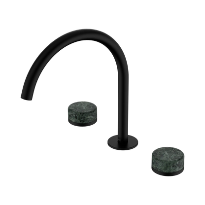 Serenity Bath/Kitchen Set Arc Spout With Verde Alpi Handle Matte Black