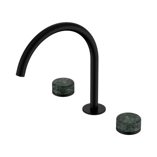 Serenity Bath/Kitchen Set Arc Spout With Verde Alpi Handle Matte Black
