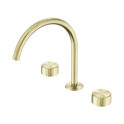 Serenity Bath/Kitchen Set Arc Spout With Metal Handle Brushed Gold