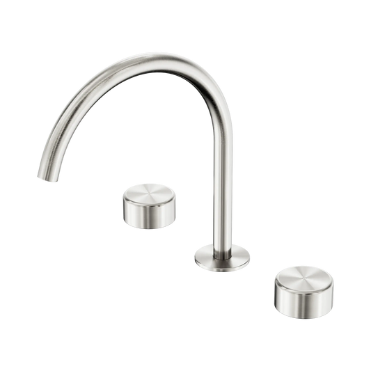 Serenity Bath/Kitchen Set Arc Spout With Metal Handle Brushed Nickel