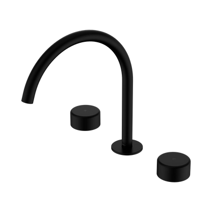 Serenity Bath/Kitchen Set Arc Spout With Metal Handle Matte Black