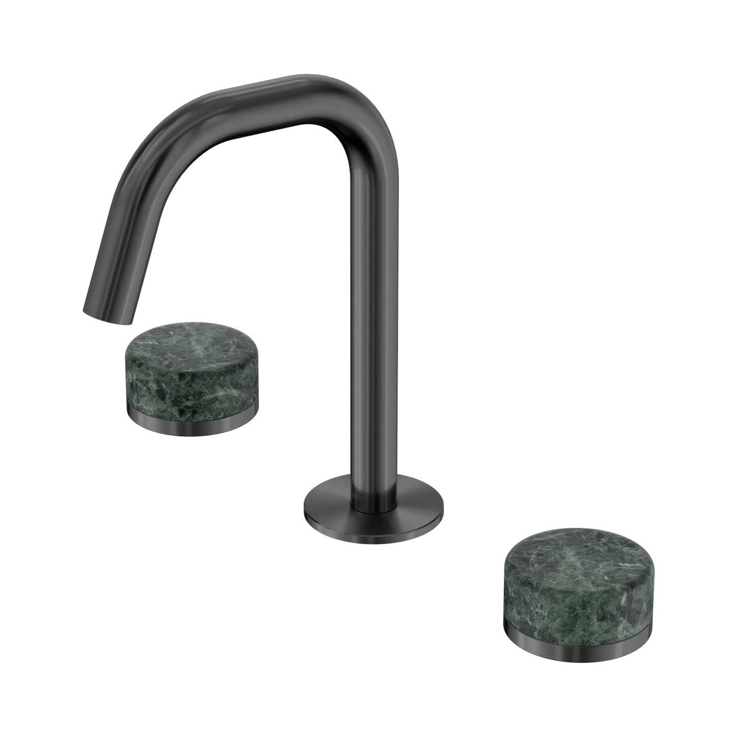 Serenity Basin Set Edge Spout With Verde Alpi Handle Gun Metal