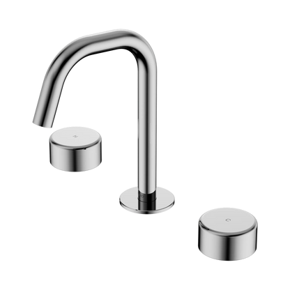 Serenity Basin Set Edge Spout With Metal Handle Chrome