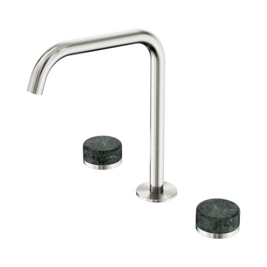 Serenity Bath/Kitchen Set Edge Spout With Verde Alpi Handle Brushed Nickel