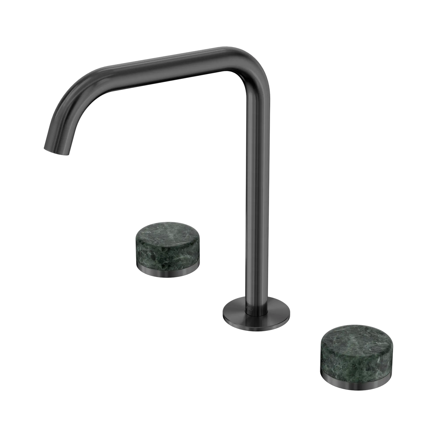 Serenity Bath/Kitchen Set Edge Spout With Verde Alpi Handle Gun Metal