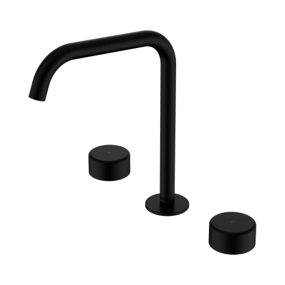 Serenity Bath/Kitchen Set Edge Spout With Metal Handle Matte Black