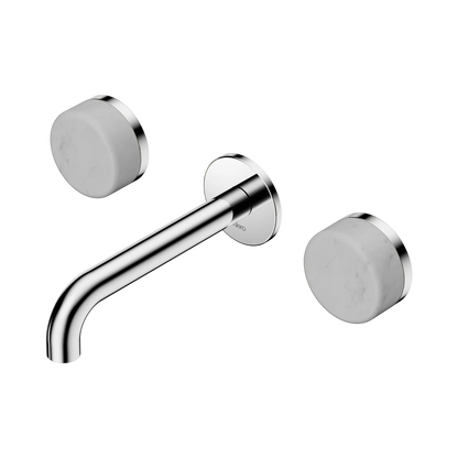 Serenity Wall Basin Set 160mm Spout With Carrara Handle Chrome
