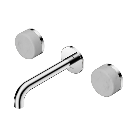 Serenity Wall Basin Set 160mm Spout With Carrara Handle Chrome