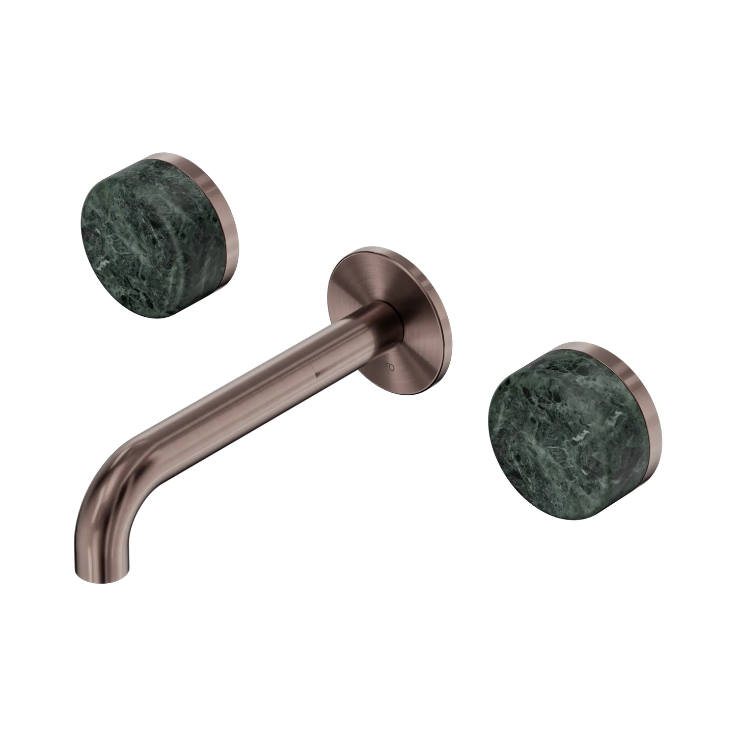 Serenity Wall Basin Set 160mm Spout With Verde Alpi Handle Brushed Bronze