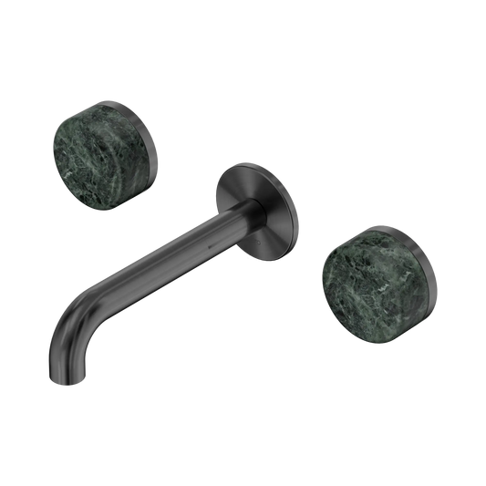Serenity Wall Basin Set 160mm Spout With Verde Alpi Handle Gun Metal