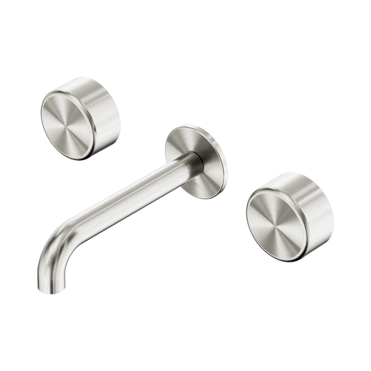 Serenity Wall Basin Set 160mm Spout With Metal Handle Brushed Nickel